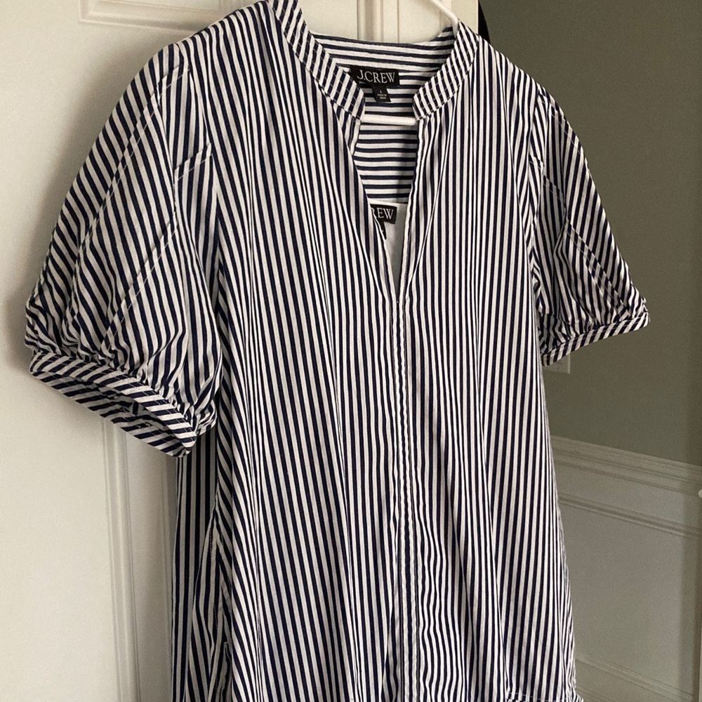J Crew Delilah Dress in Striped Cotton Poplin. Size Small - Picture 7 of 15